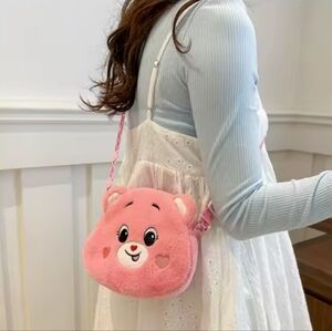 Pink Plush Care Bear Mini Bag